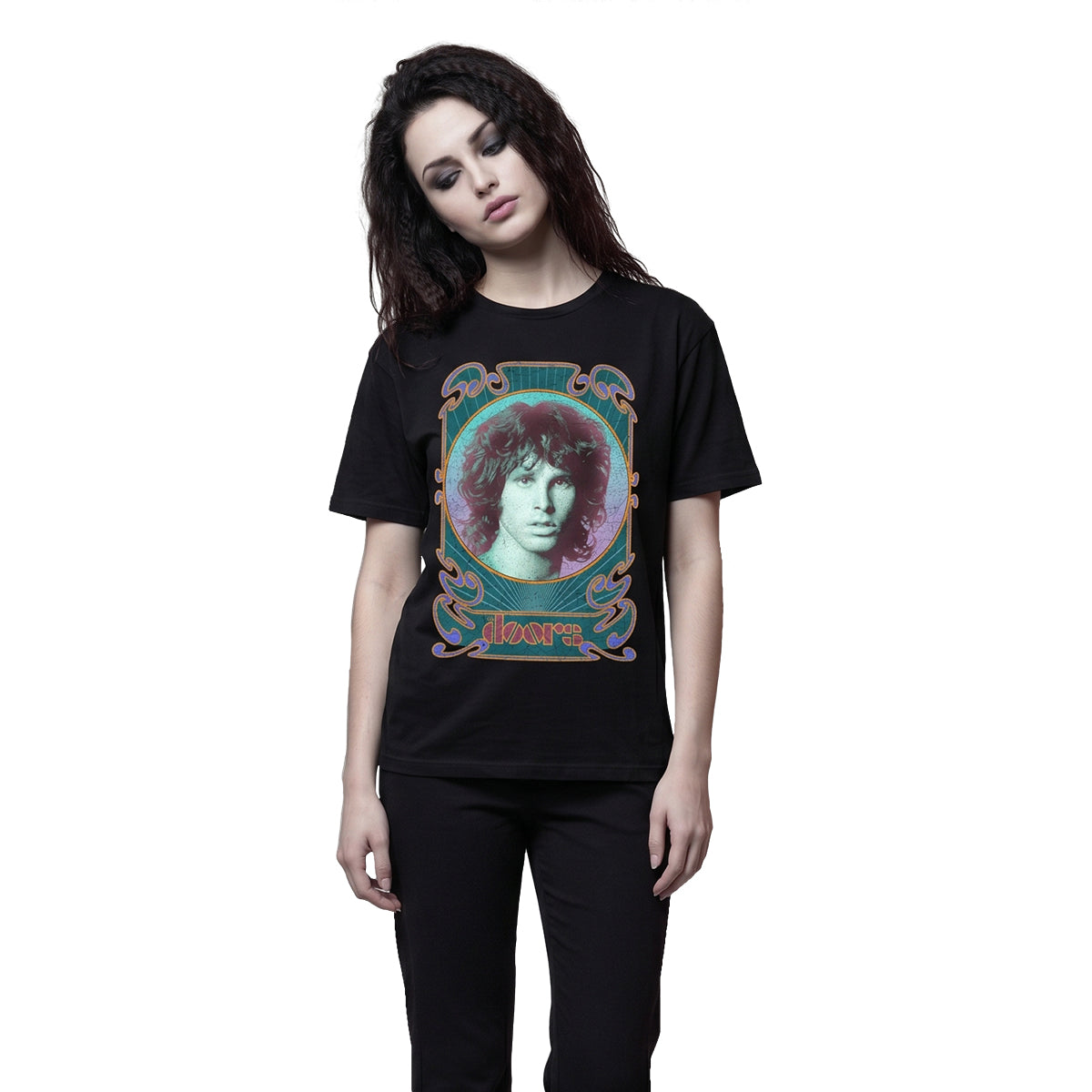 THE DOORS - NOUVEAU MORRISON - Front Print T-Shirt Black