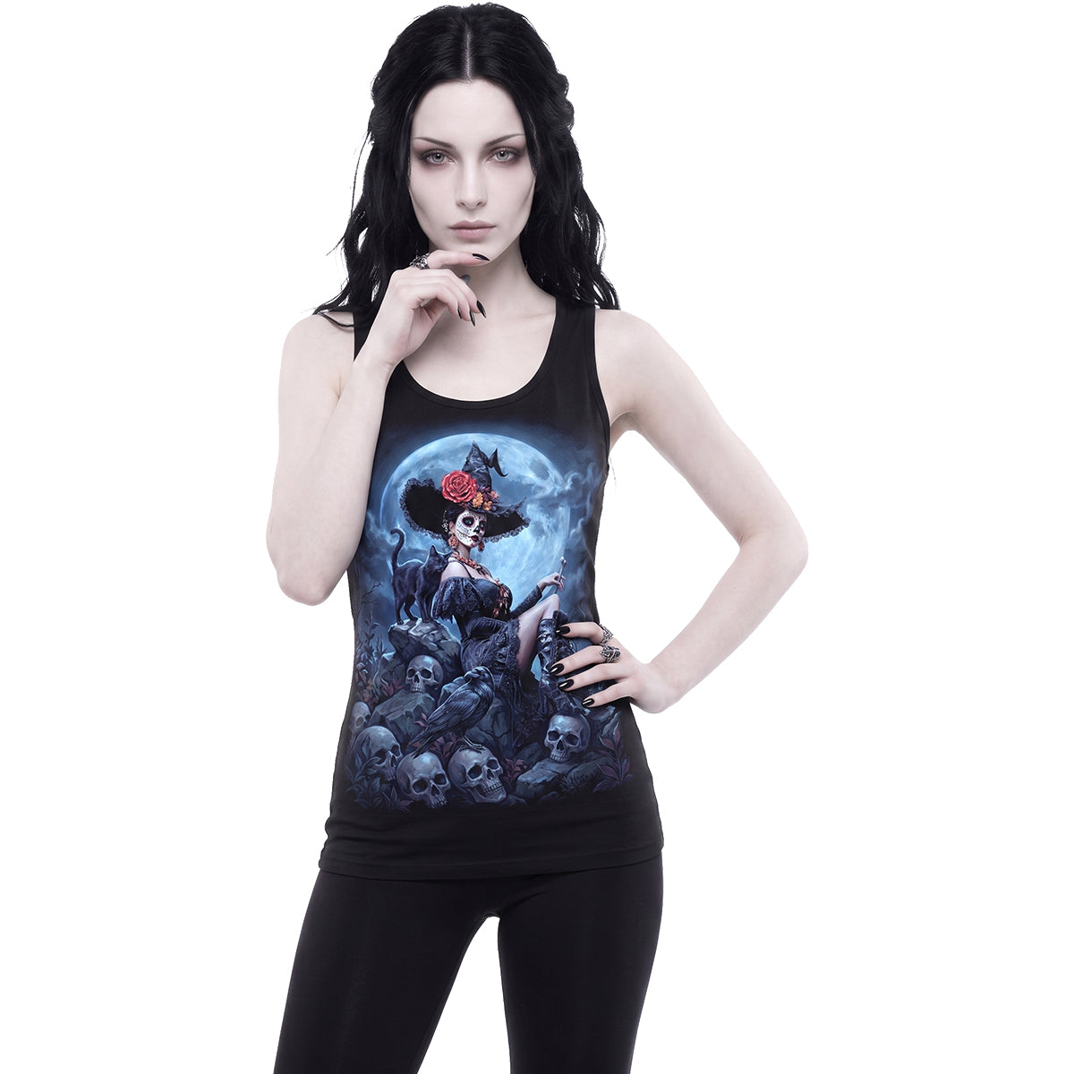 NIGHT OF THE DEAD - Razor Back Top Black