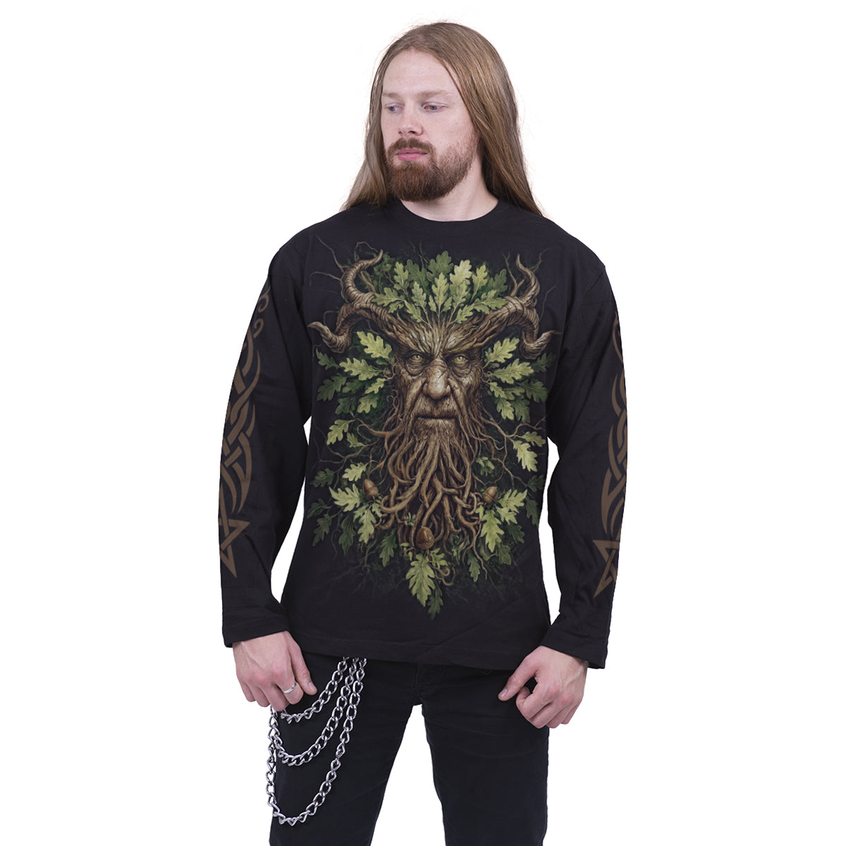 WOODLAND KING - Longsleeve T-Shirt Black