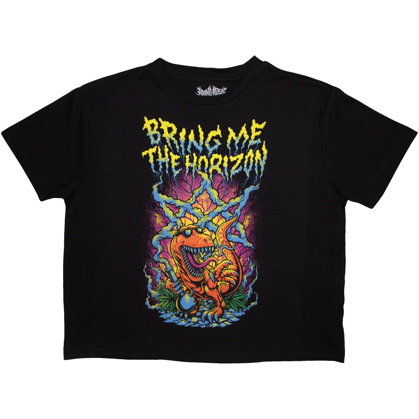 BRING ME THE HORIZON - SMOKING DINOSAUR - Crop Top Black
