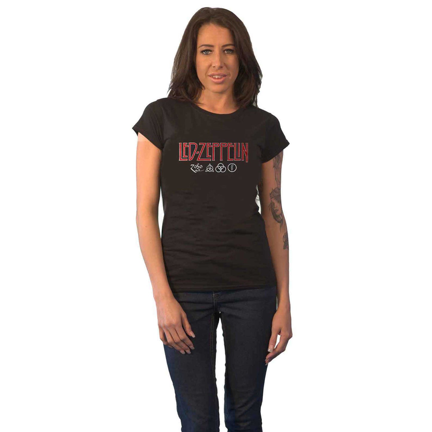 LED ZEPPELIN - LOGO & SYMBOLS - T-Shirt Black