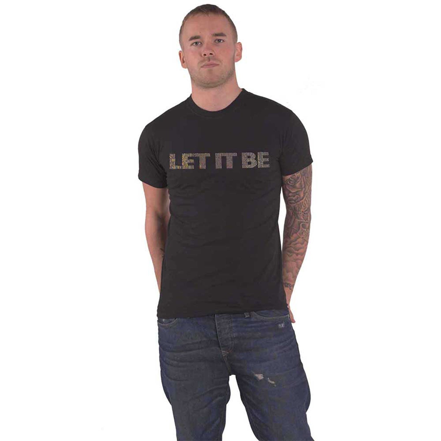 BEATLES, THE - LET IT BE CRYSTALS - T-Shirt Black (Embellished)
