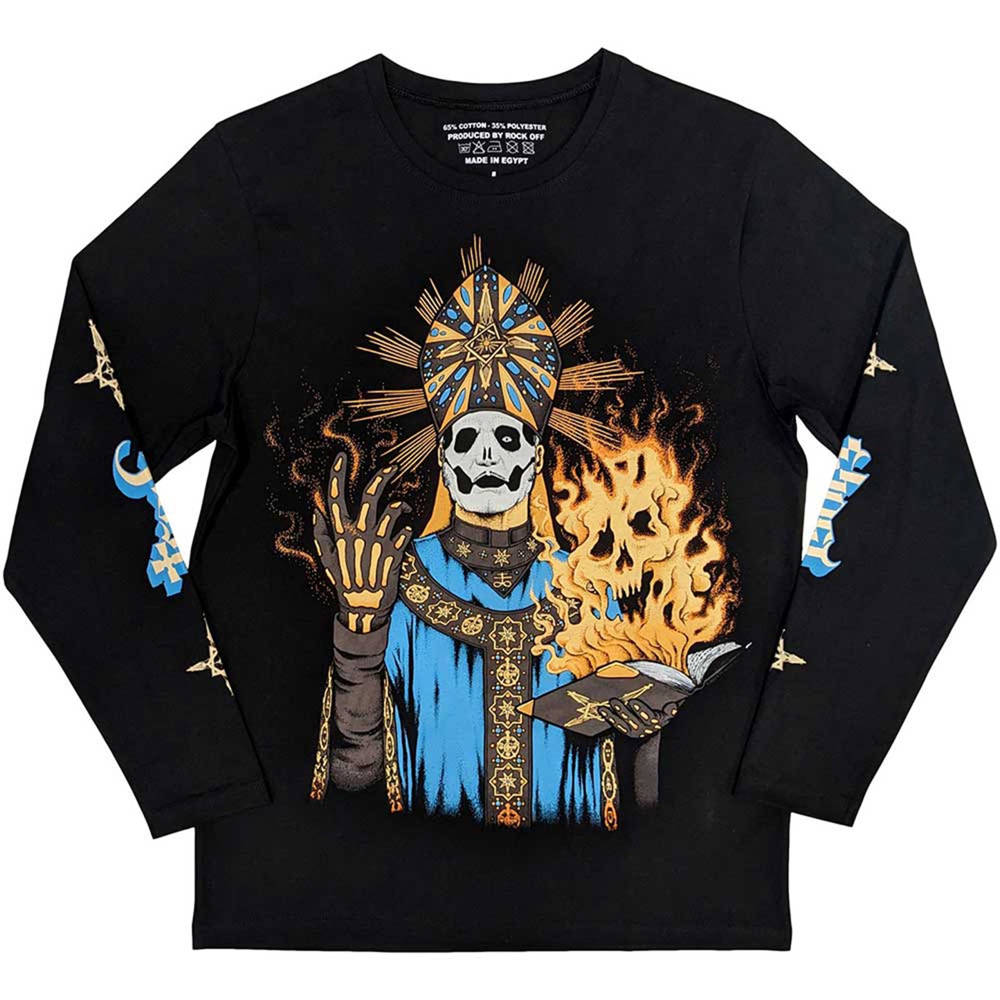 GHOST - THE BURNING - Long Sleeve T-Shirt Black (Sleeve Print)
