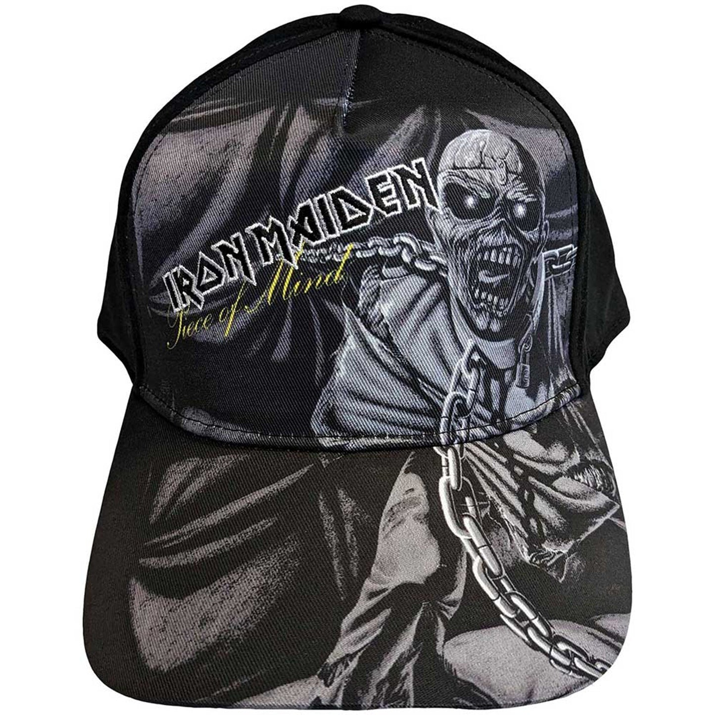 IRON MAIDEN - PIECE OF MIND GREYSCALE - Baseball Cap Black