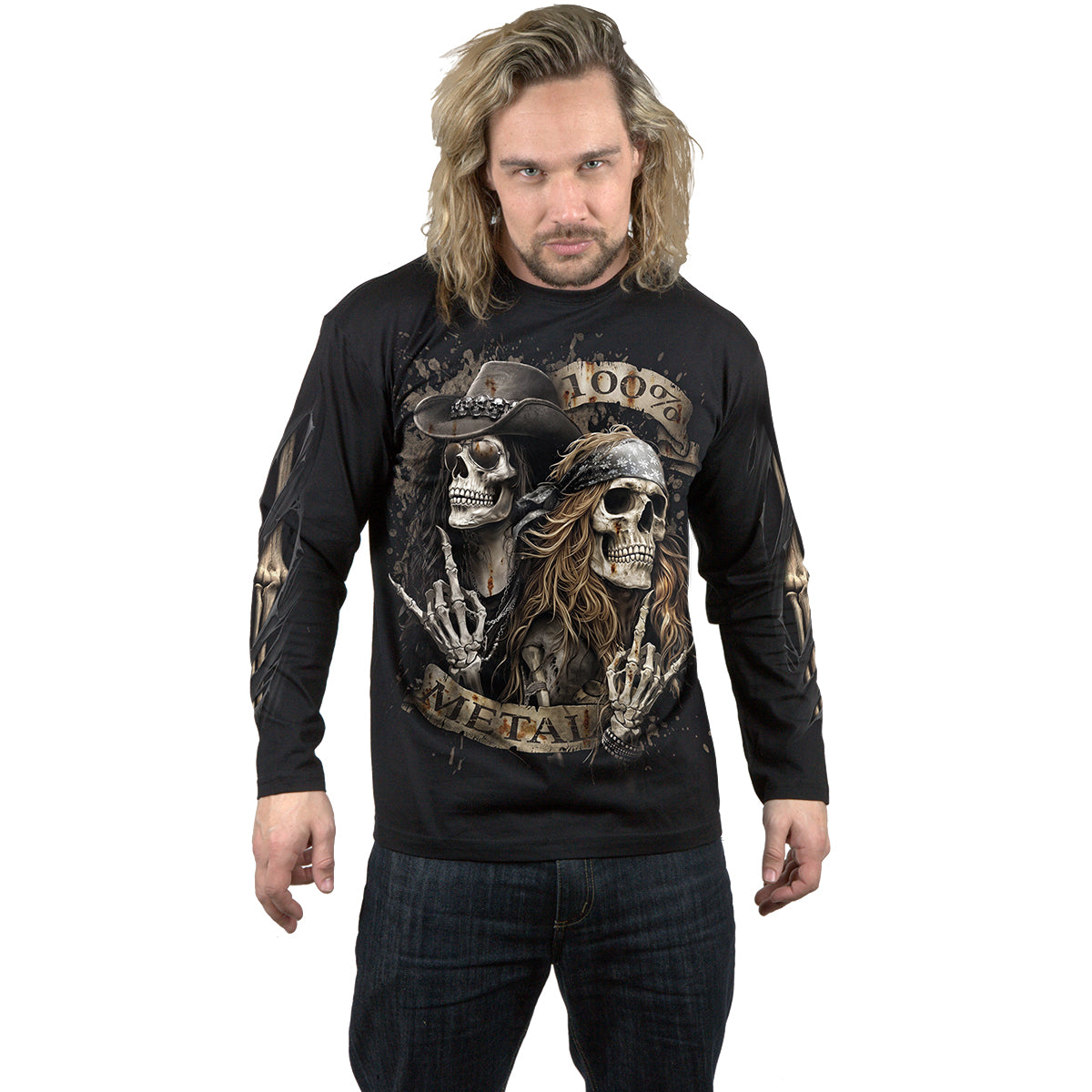 PURE METAL - Longsleeve T-Shirt Black