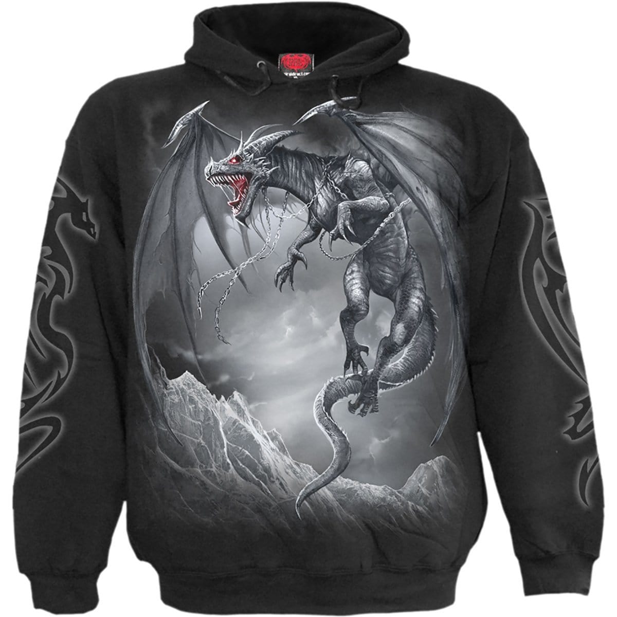 DRAGON'S CRY - Hoody Black - Spiral USA