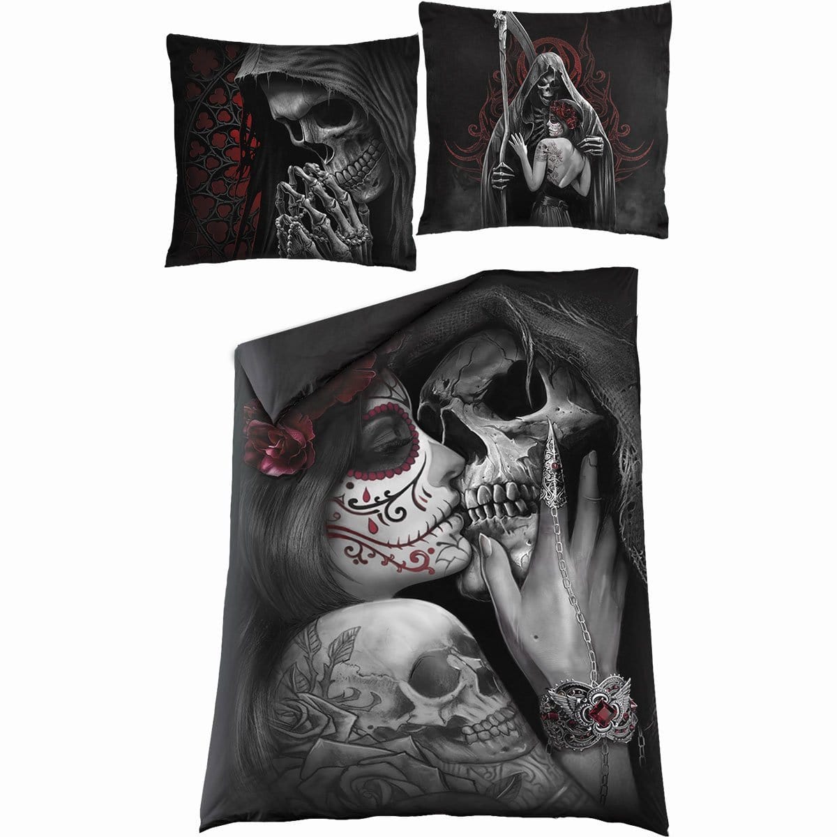 DEAD KISS - Single Duvet Cover + UK And EU Pillow case - Spiral USA