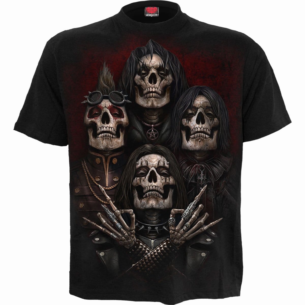 goth dress shirts Gothic Half Sleeve Studs Shirt