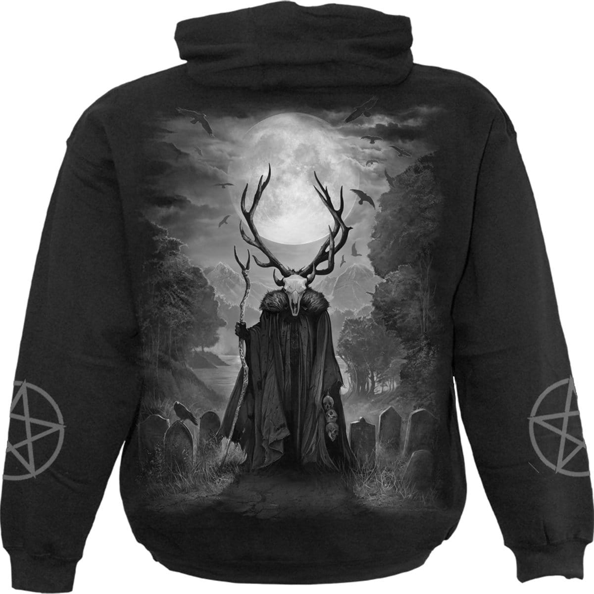 HORNED SPIRIT - Hoody Black - Spiral USA