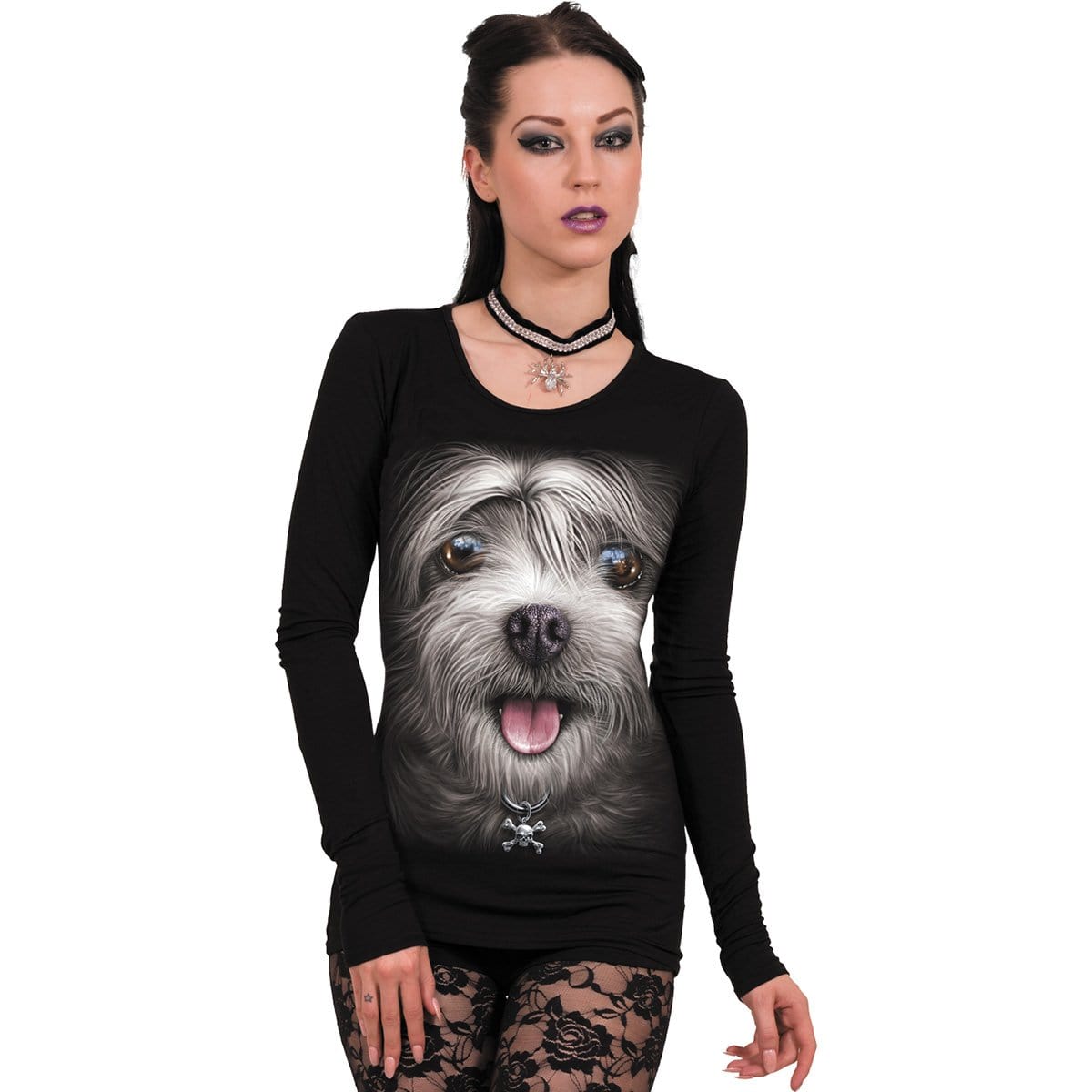 MISTY EYES - Baggy Top Black - Spiral USA