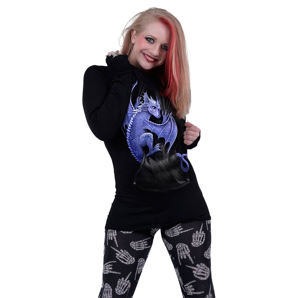 POCKET DRAGON - Baggy Top Black - Spiral USA