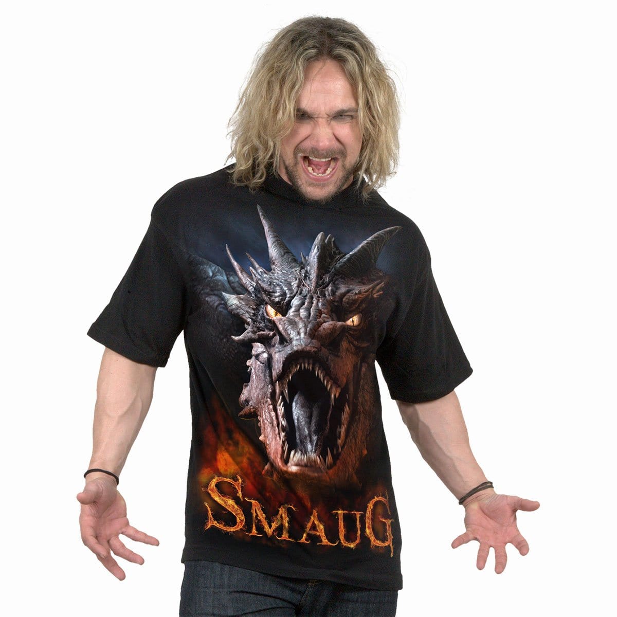 THE HOBBIT - SMAUG - T-Shirt Black - Spiral USA