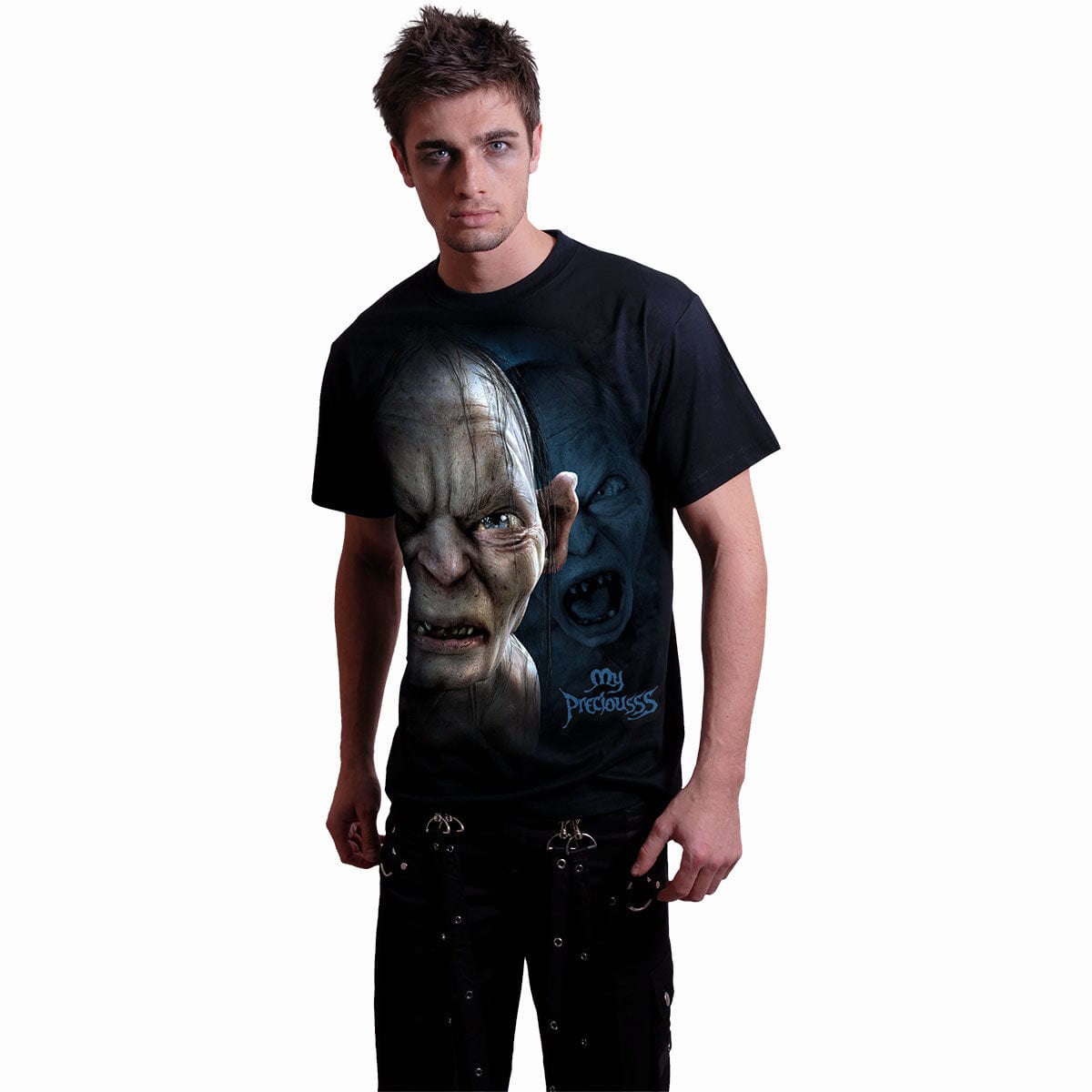 LOTR - GOLLUM - MY PRECIOUSSS - Front Print T-Shirt Black - Spiral USA