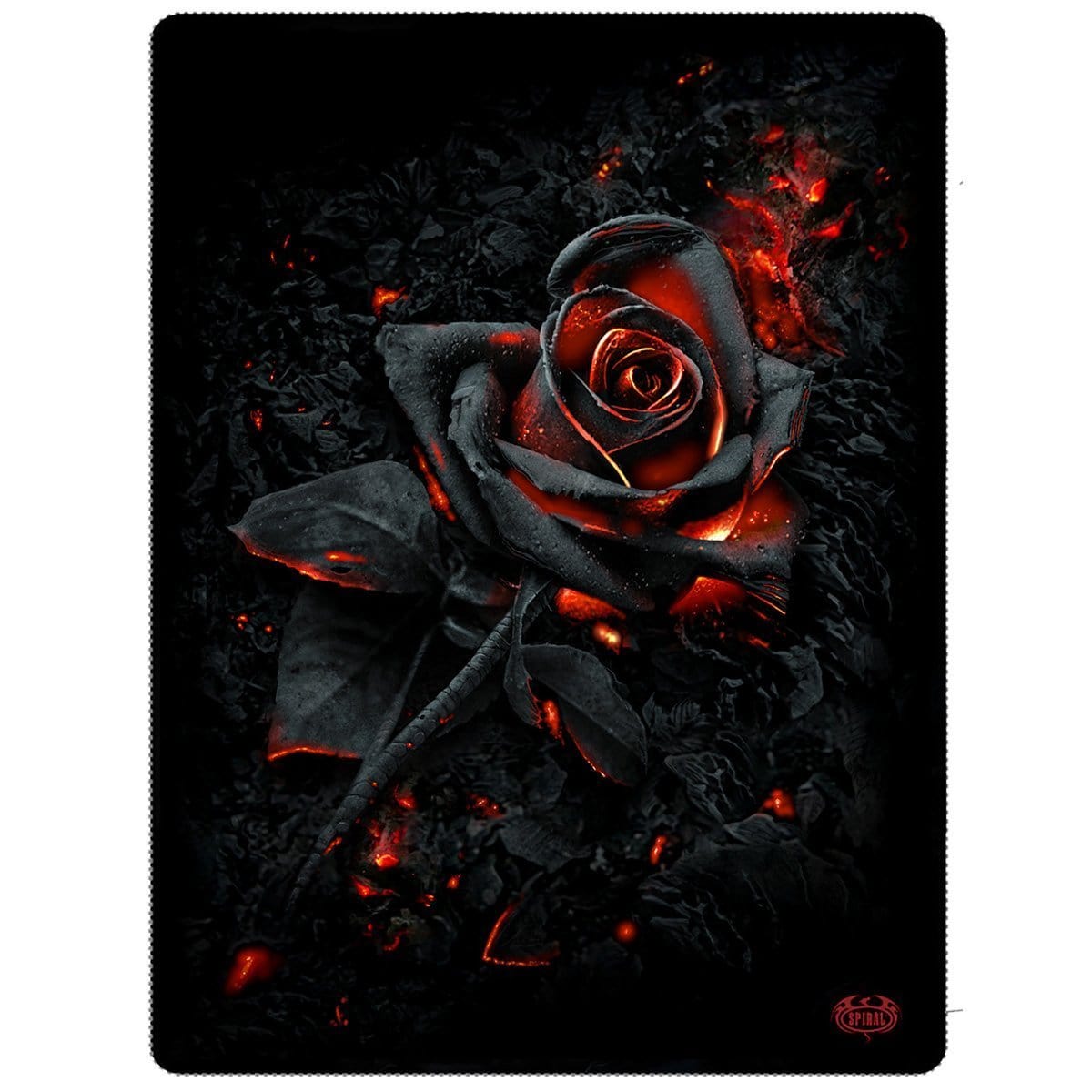 BURNT ROSE - Fleece Blanket with Double Sided Print - Spiral USA