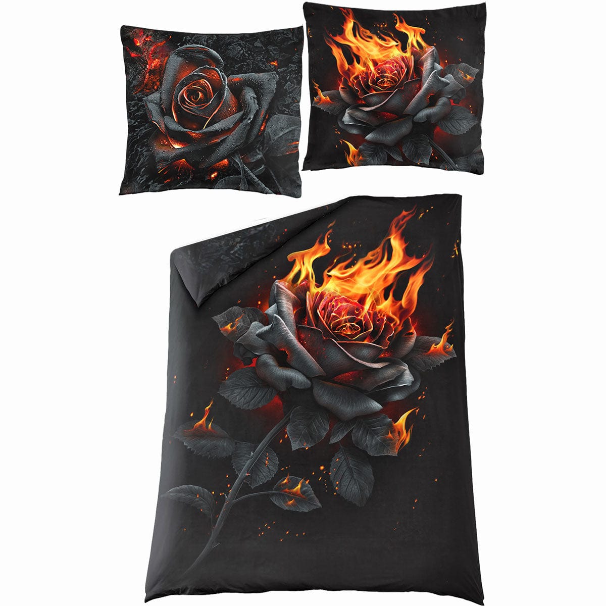 BURNT ROSE - Single Duvet Cover + UK And EU Pillow case - Spiral USA