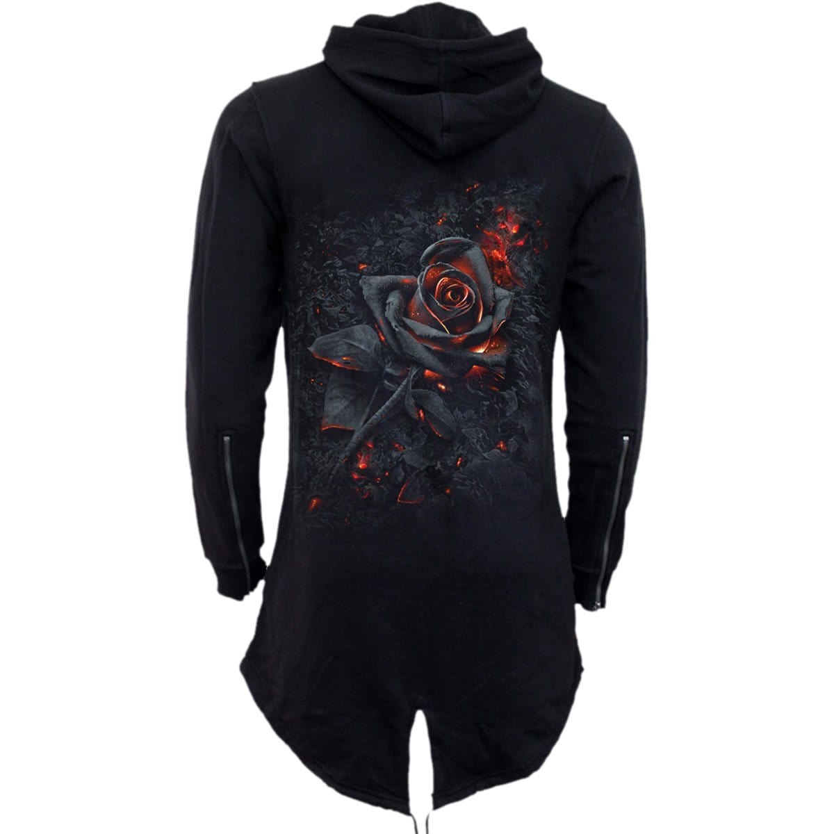 BURNT ROSE - Ladies Fish Tail Full Zip Hoody - Zip Sleeve - Spiral USA