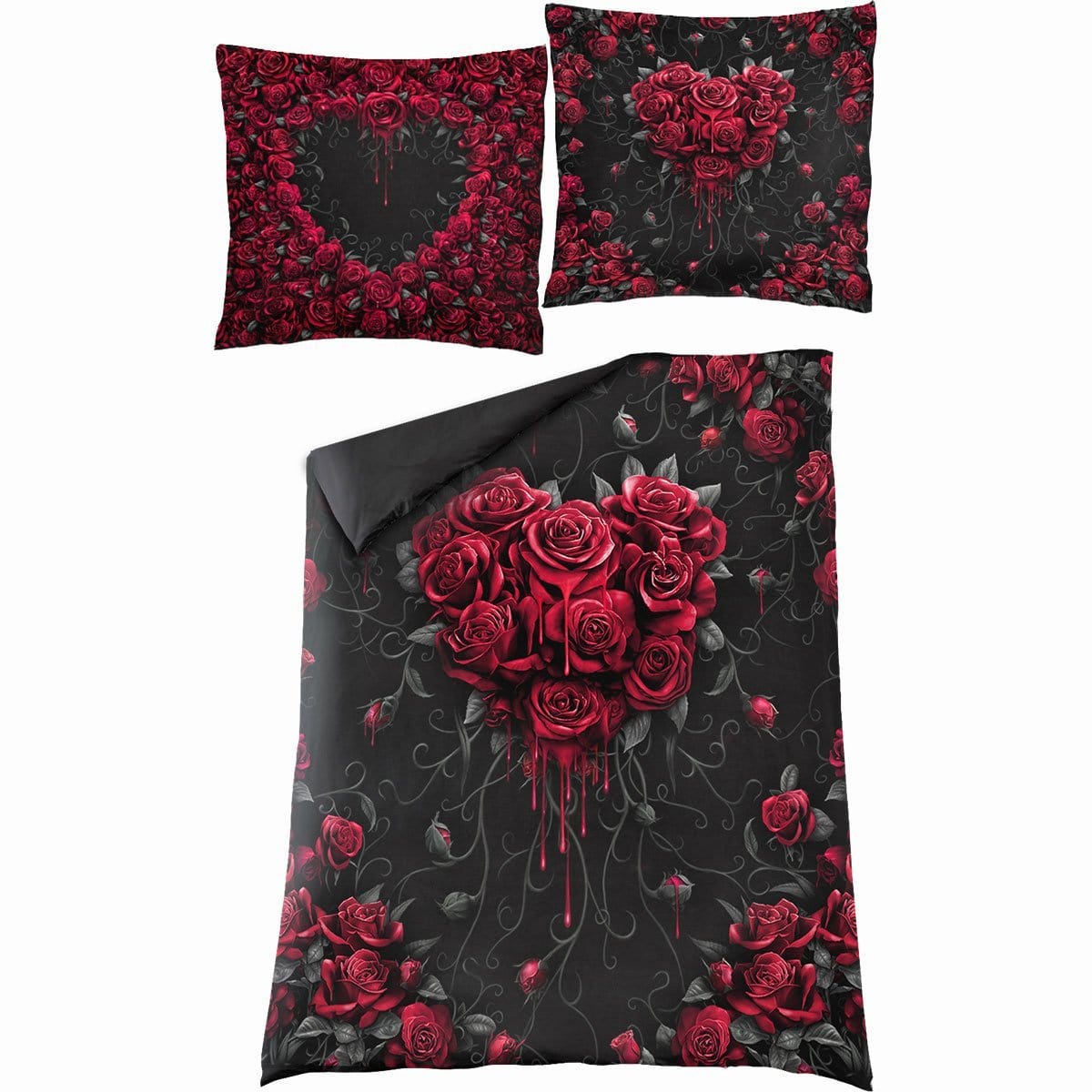 BLEEDING HEART - Single Duvet Cover + UK And EU Pillow case - Spiral USA