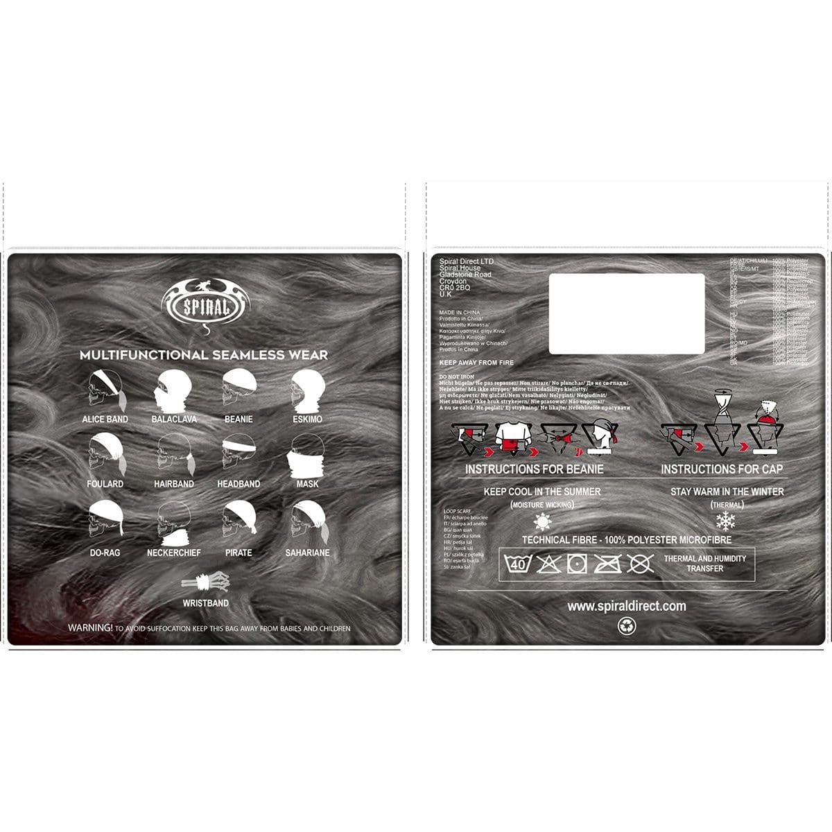 SANTA WRAP - Multifunctional Face Wraps - Spiral USA