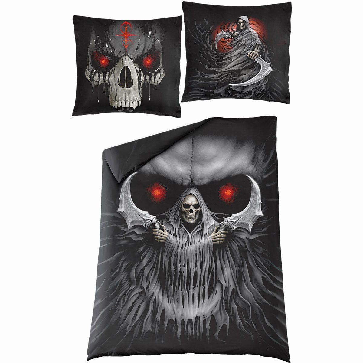 DARK DEATH - Single Duvet Cover + UK And EU Pillow case - Spiral USA