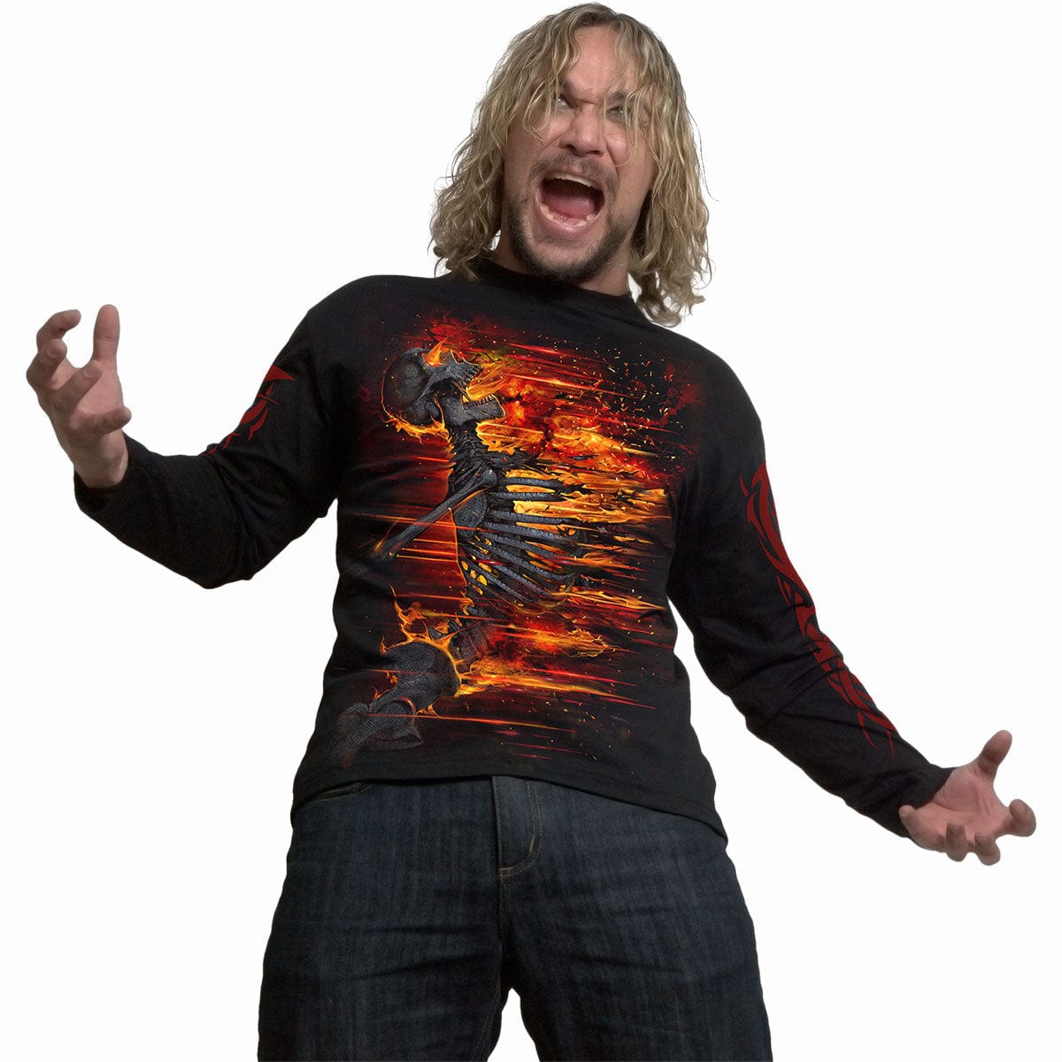 ATOMIC BLAST - Longsleeve T-Shirt Black - Spiral USA