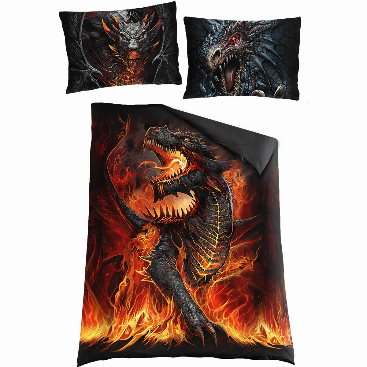 DRACONIS - Single Cotton Duvet Cover + UK And EU Pillow case