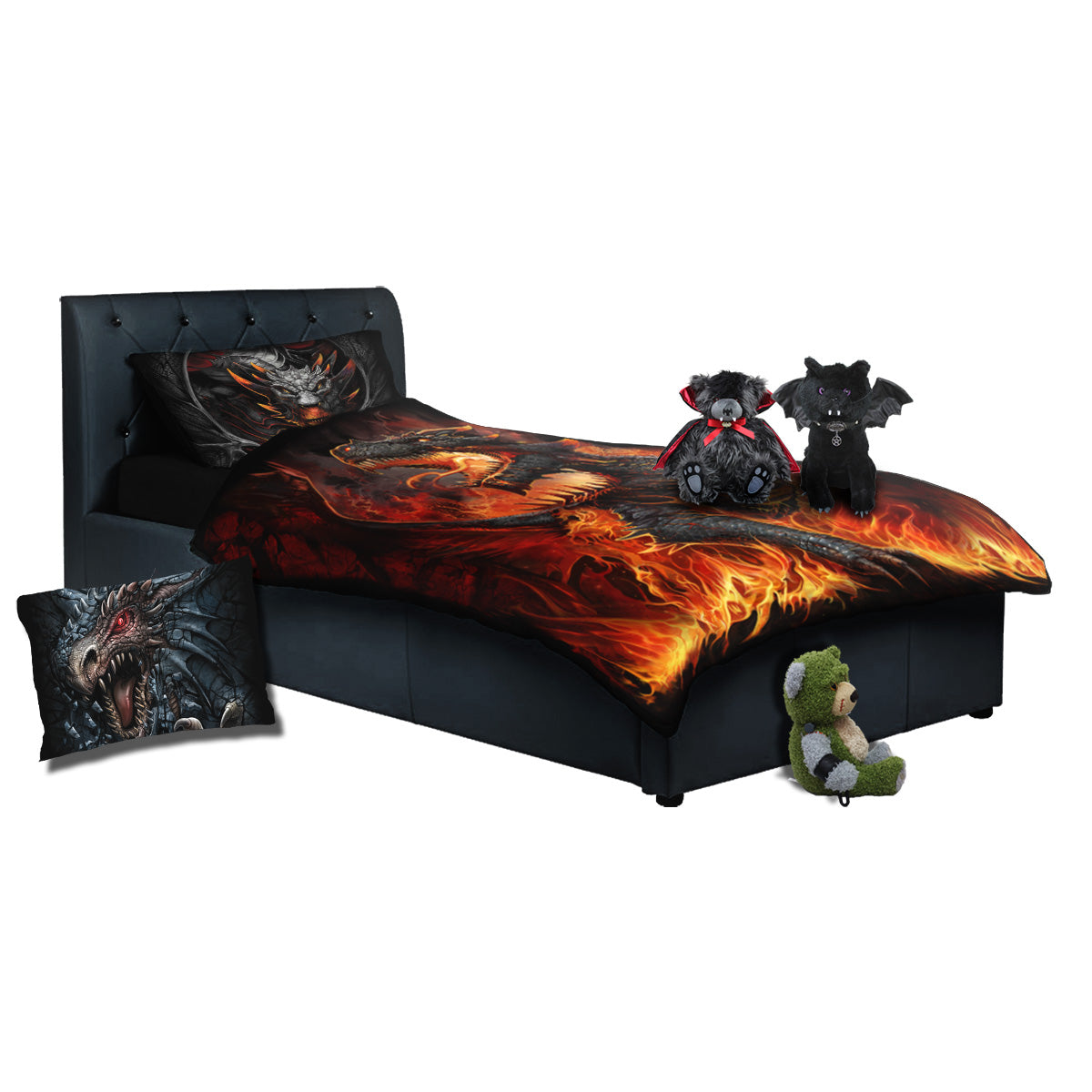 DRACONIS - Single Cotton Duvet Cover + UK And EU Pillow case