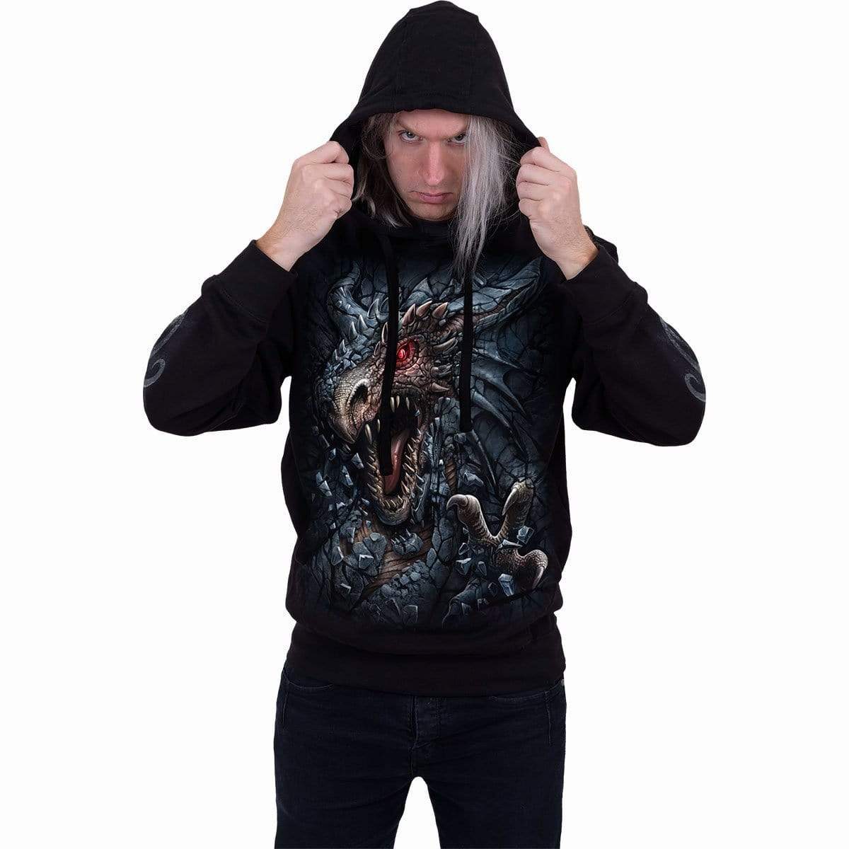 DRAGON'S LAIR - Hoody Black - Spiral USA