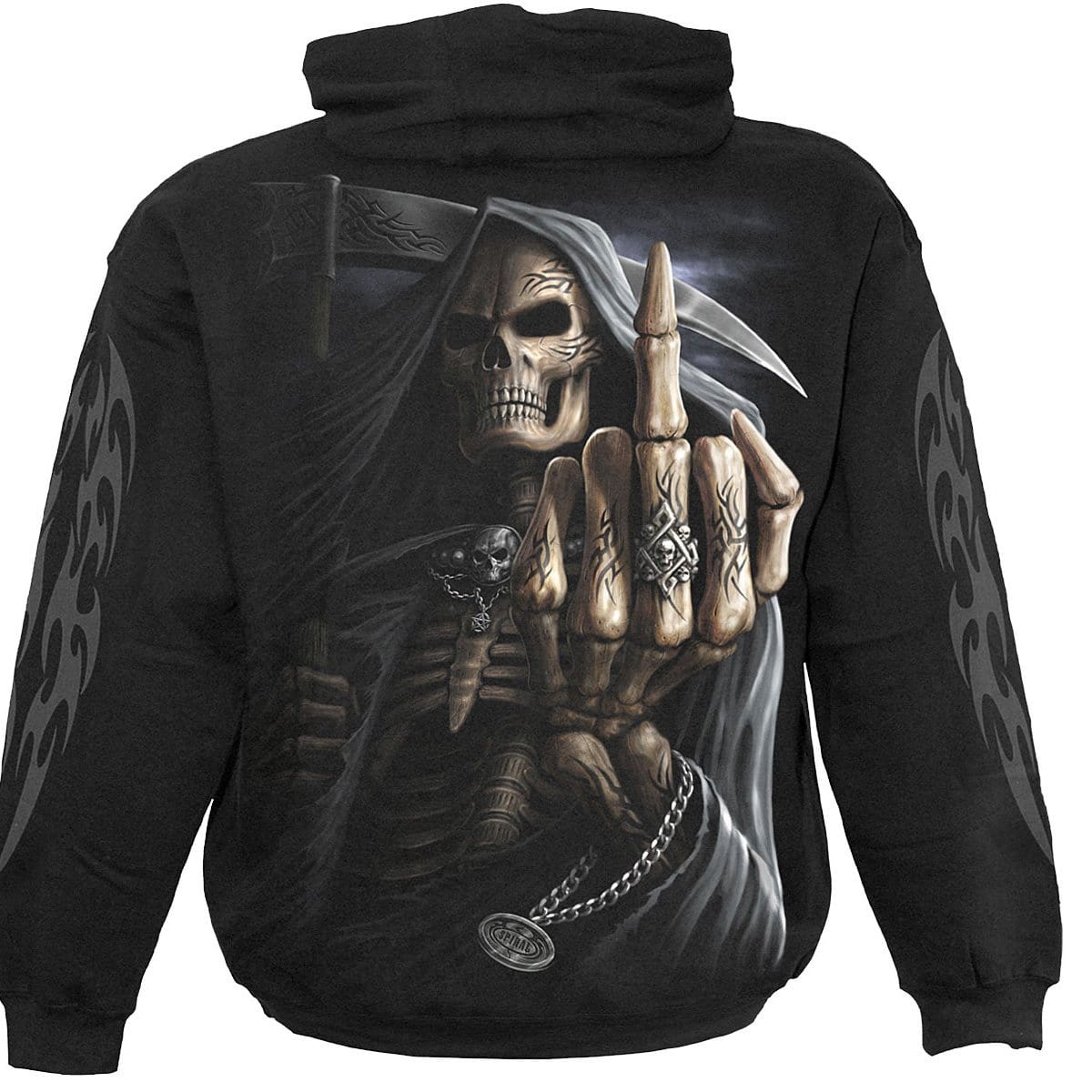 BONE FINGER - Hoody Black - Spiral USA