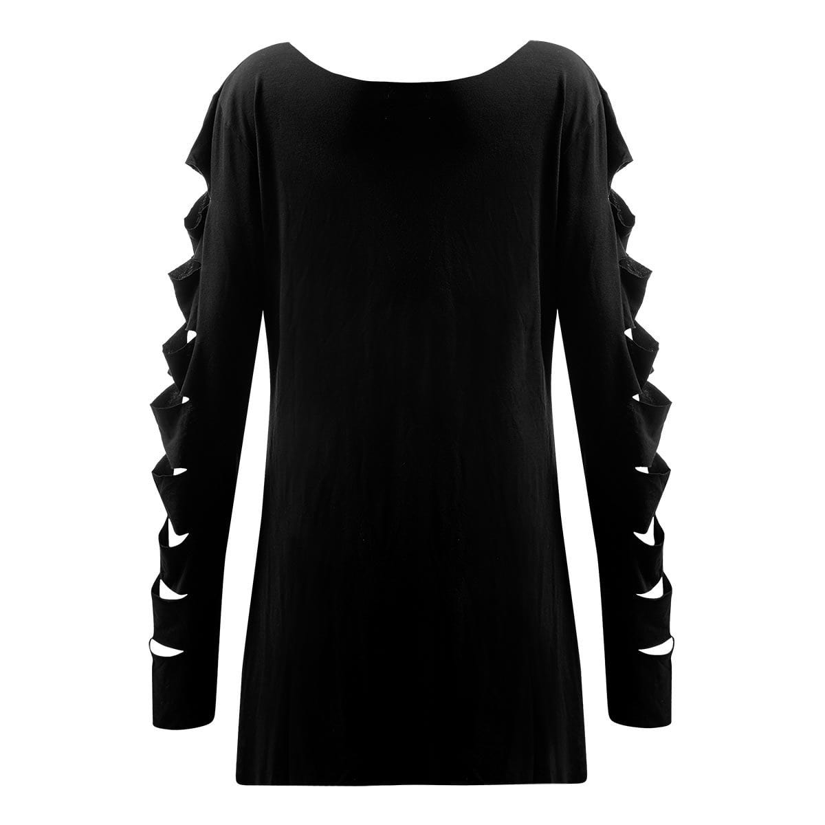 METAL STREETWEAR - Slashed Sleeve Boatneck Top - Spiral USA