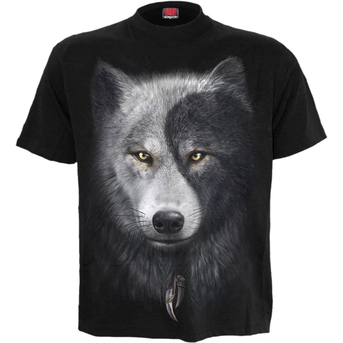 Mens Tshirt Sz 2XL Wolf In Black Mens Tshirt Sz 2XL Wolf In Black