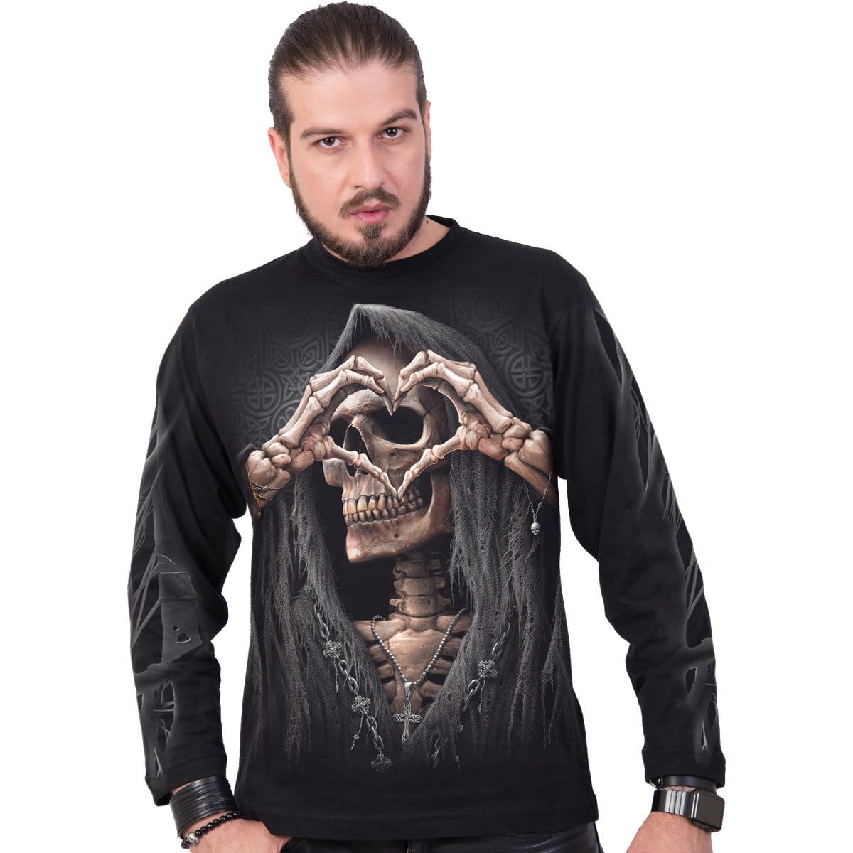 DARK LOVE - Longsleeve T-Shirt Black - Spiral USA