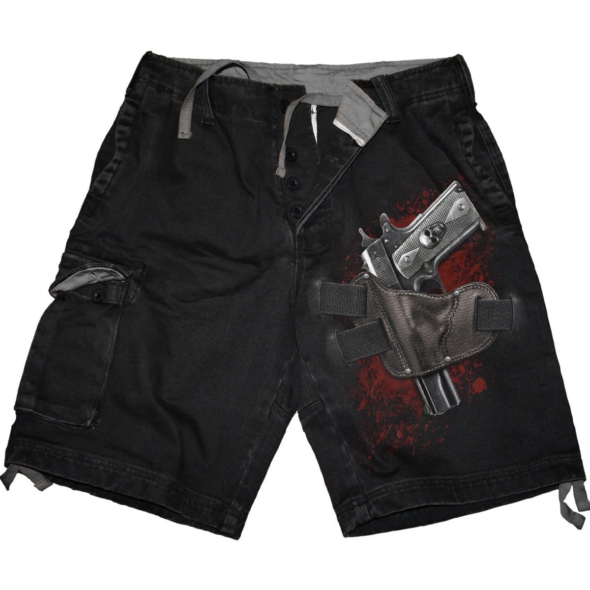 HOLSTER - Vintage Cargo Shorts Black - Spiral USA