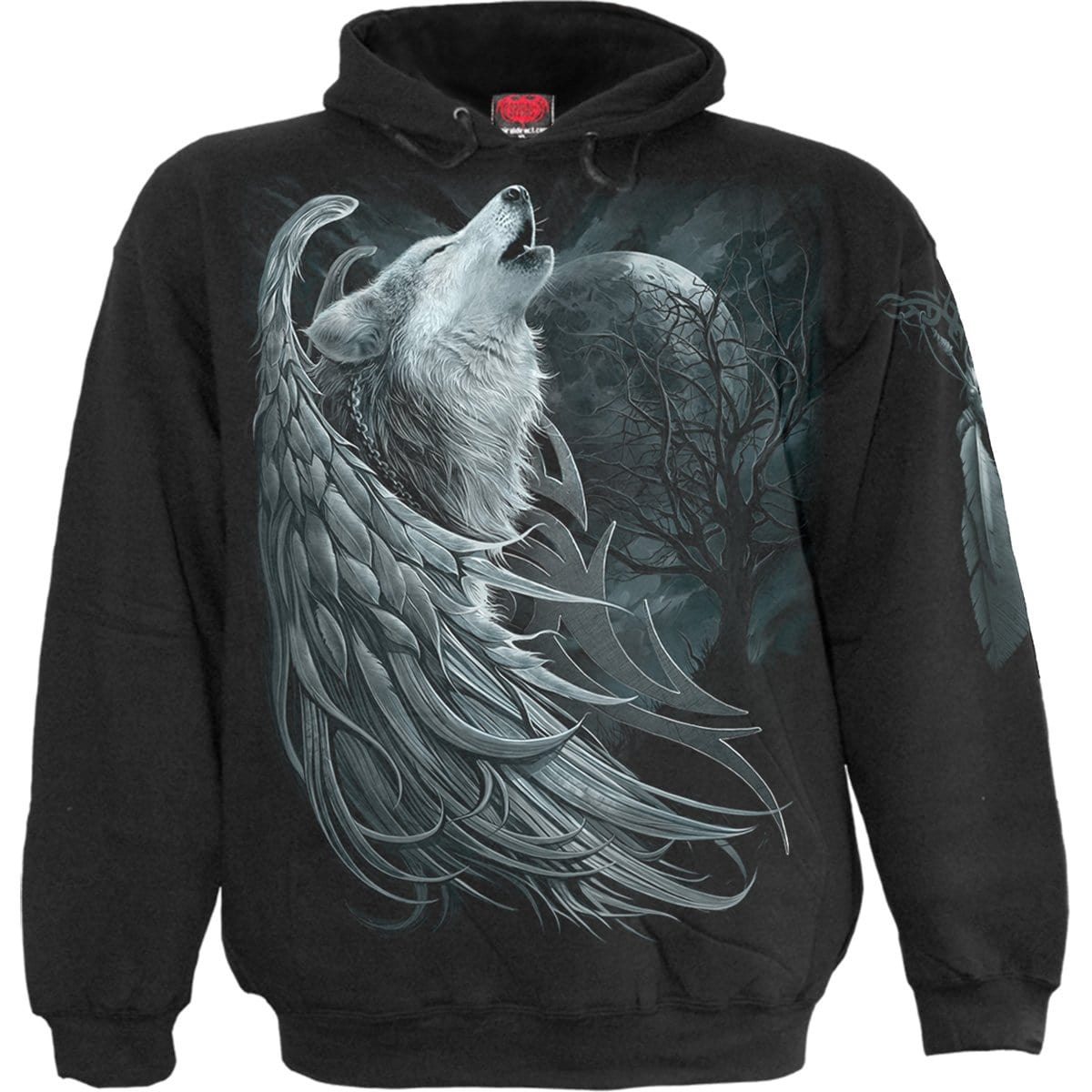 WOLF SPIRIT - Hoody Black - Spiral USA