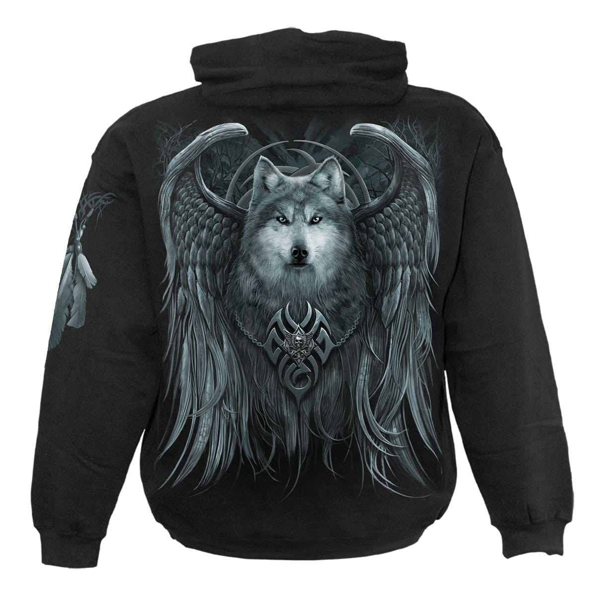 WOLF SPIRIT - Hoody Black - Spiral USA