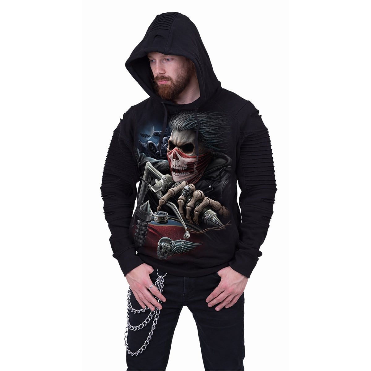 SOUL RIDER - Premuim Biker Fashion Mens Hoodie - Spiral USA