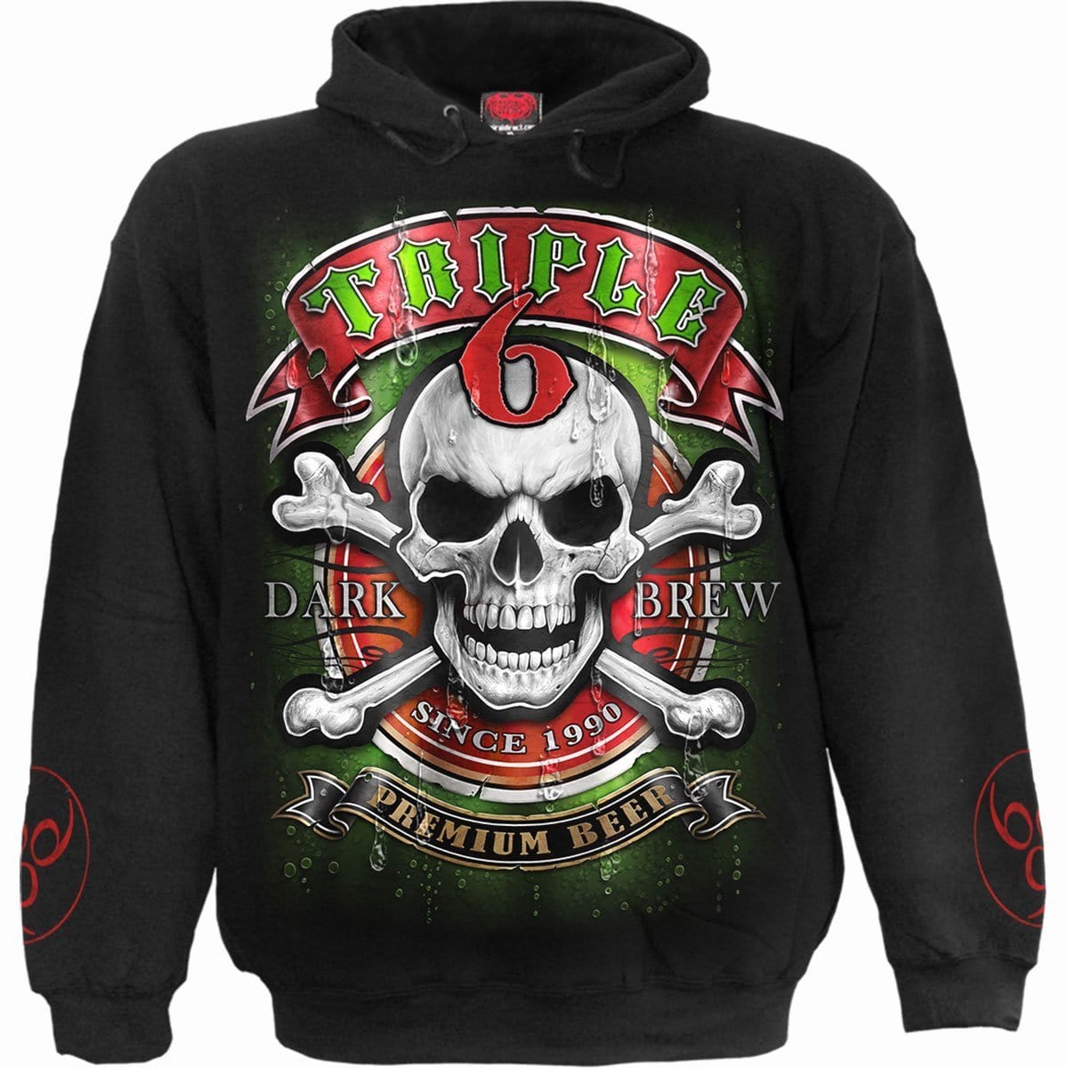 TRIPLE 6 - Hoody Black â Spiral USA