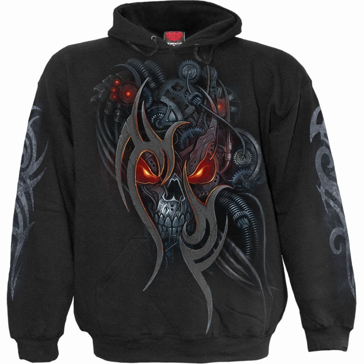STEAMPUNK SKULL - Hoody Black - Spiral USA