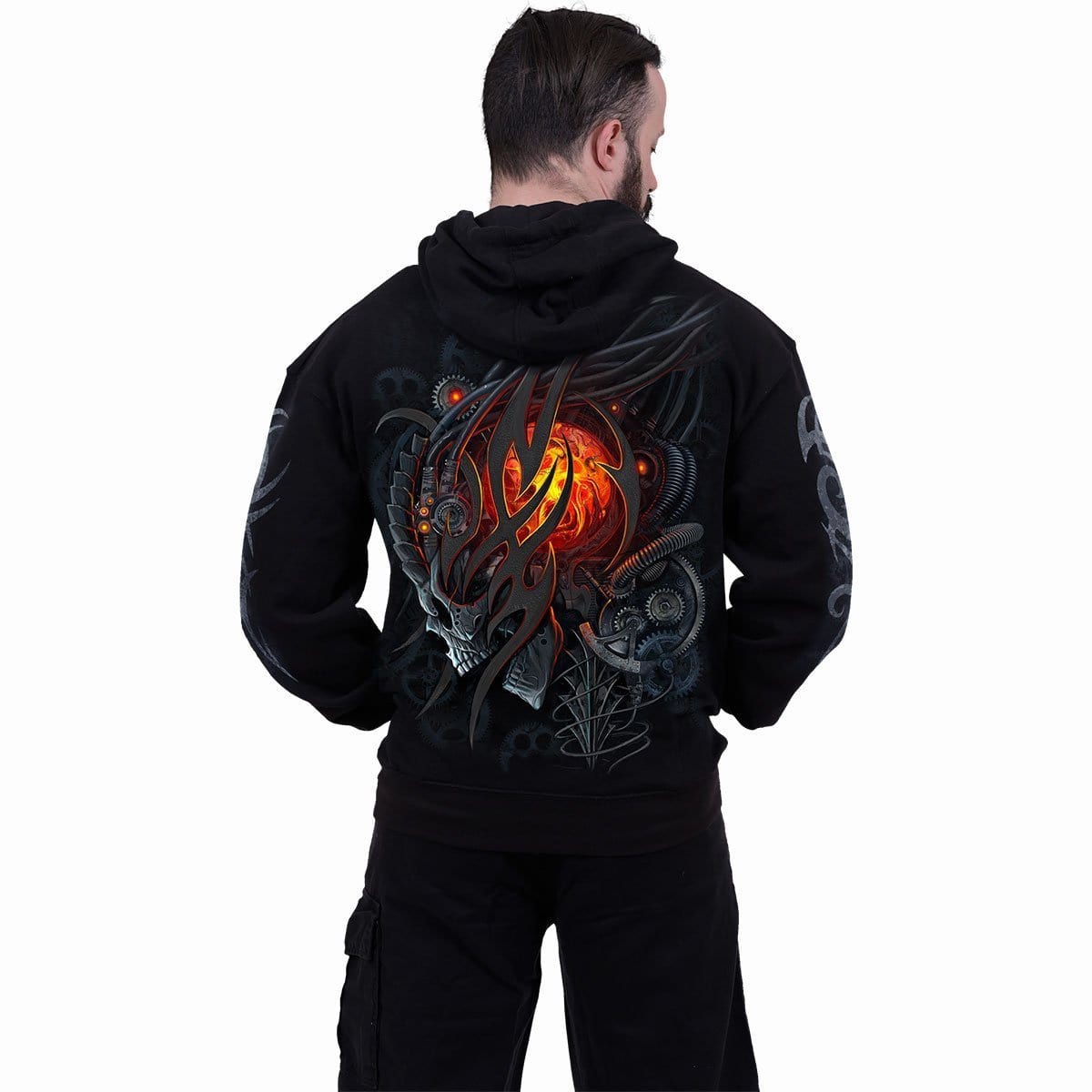 STEAMPUNK SKULL - Hoody Black - Spiral USA