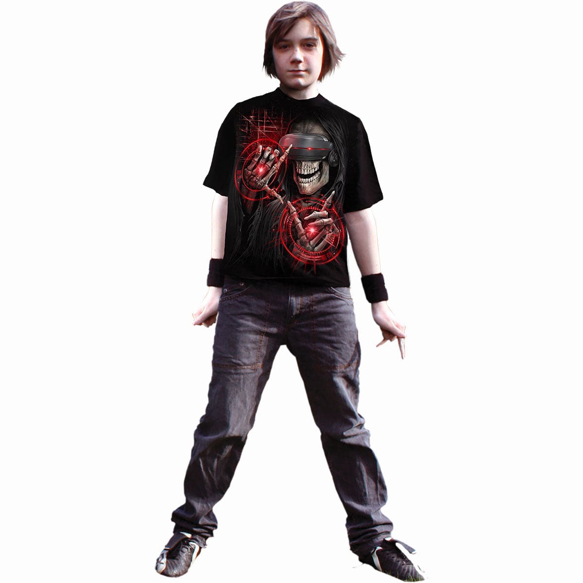 CYBER DEATH - Kids T-Shirt Black - Spiral USA