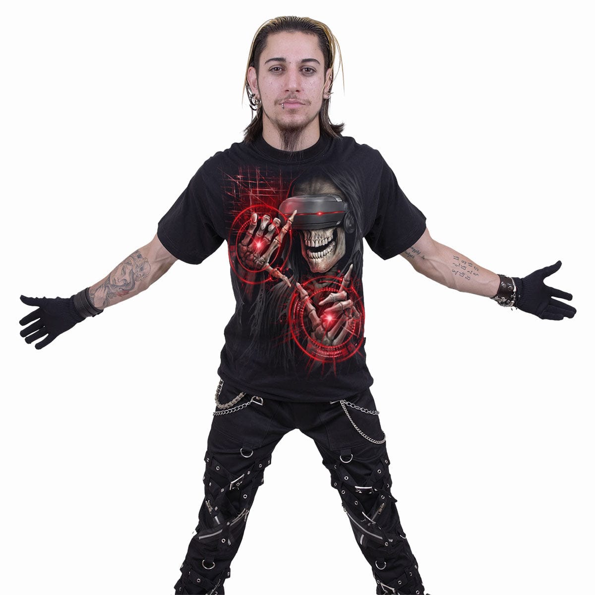 CYBER DEATH - T-Shirt Black - Spiral USA