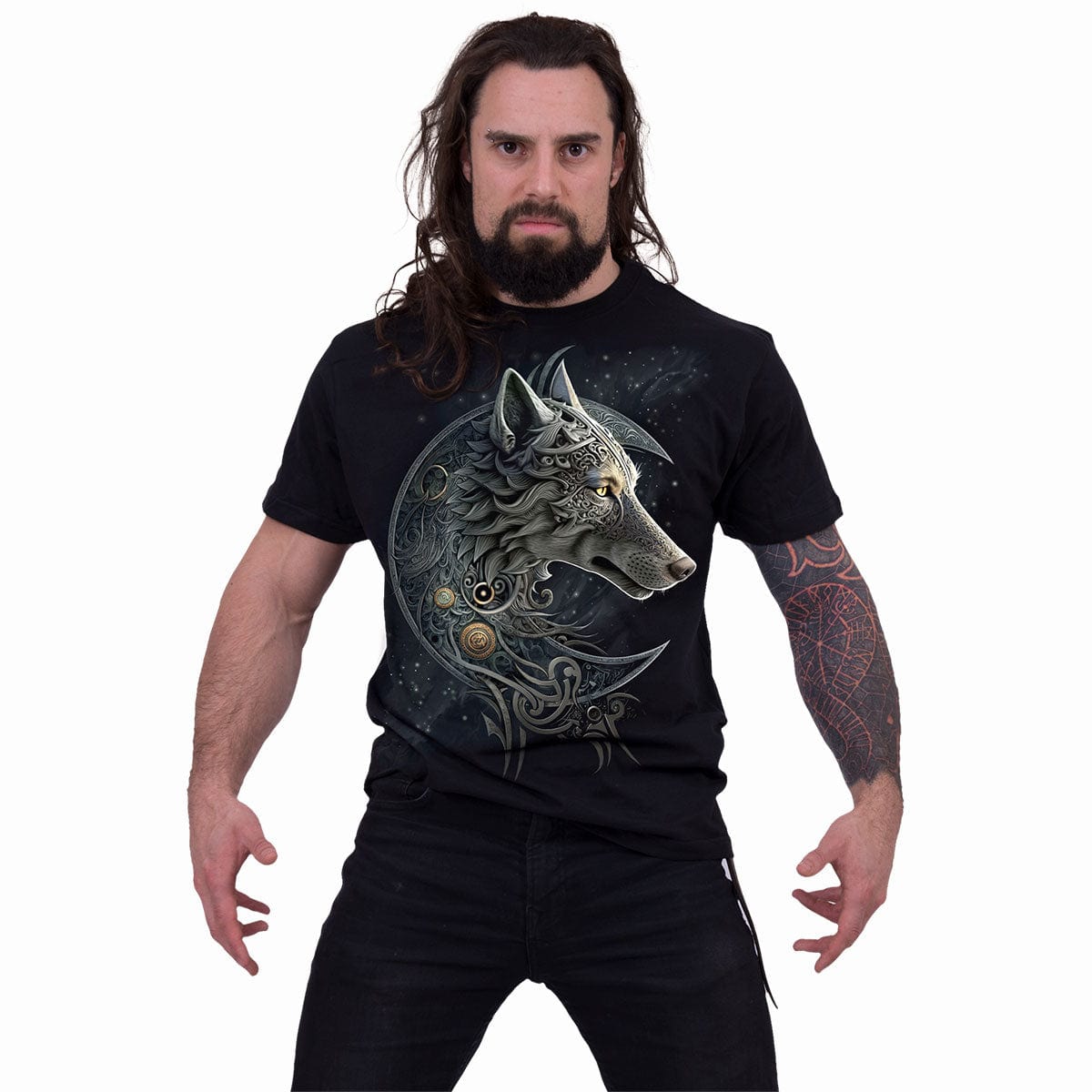 CELTIC WOLF - T-Shirt Black - Spiral USA