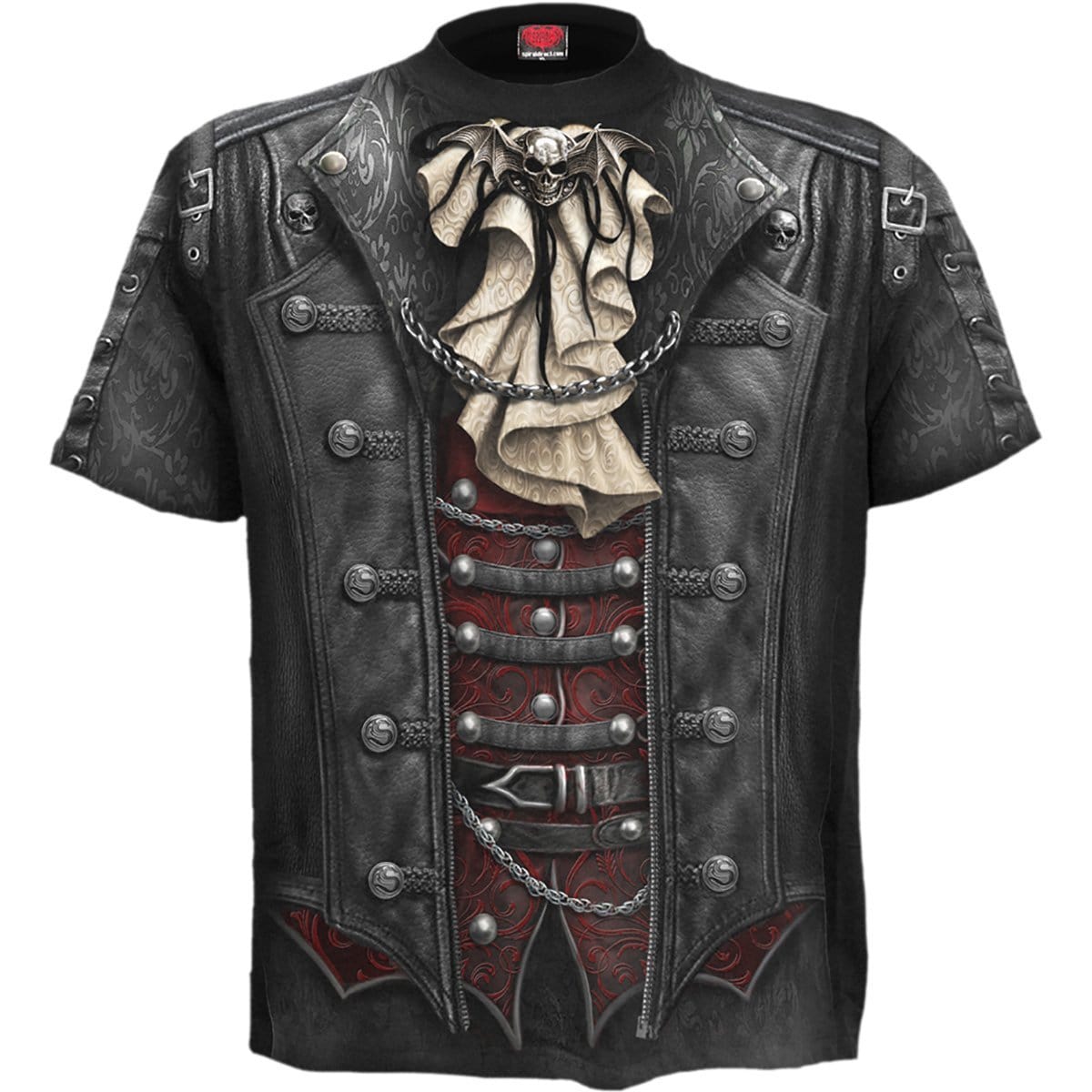gothic dress shirt Spiral - Goth Wrap - Allover T-Shirt Black
