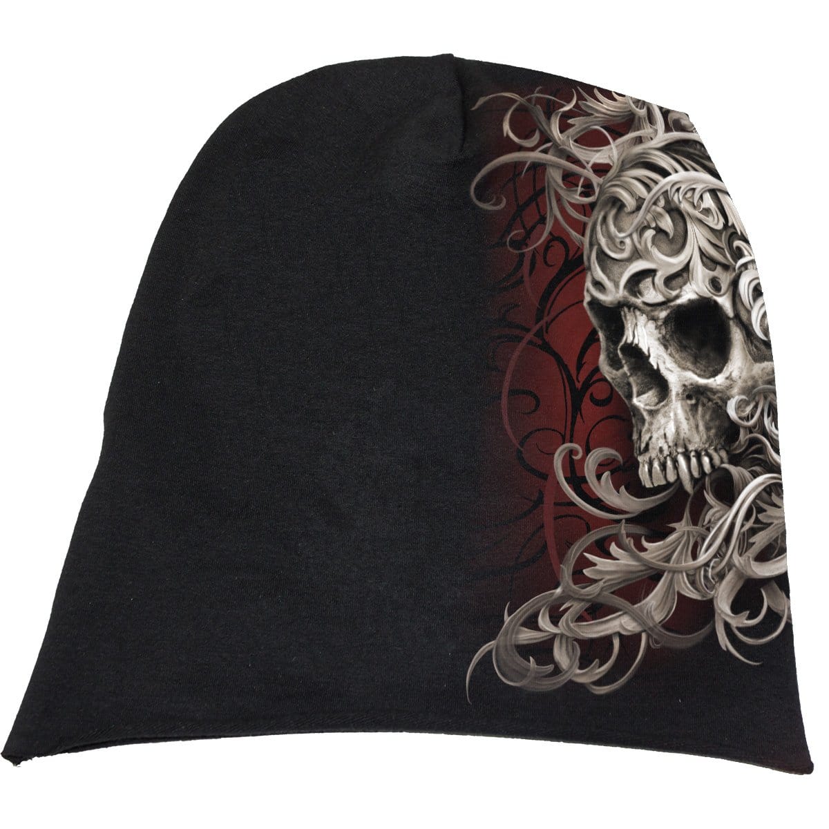 SKULL SHOULDER WRAP - Light Cotton Beanies Black - Spiral USA