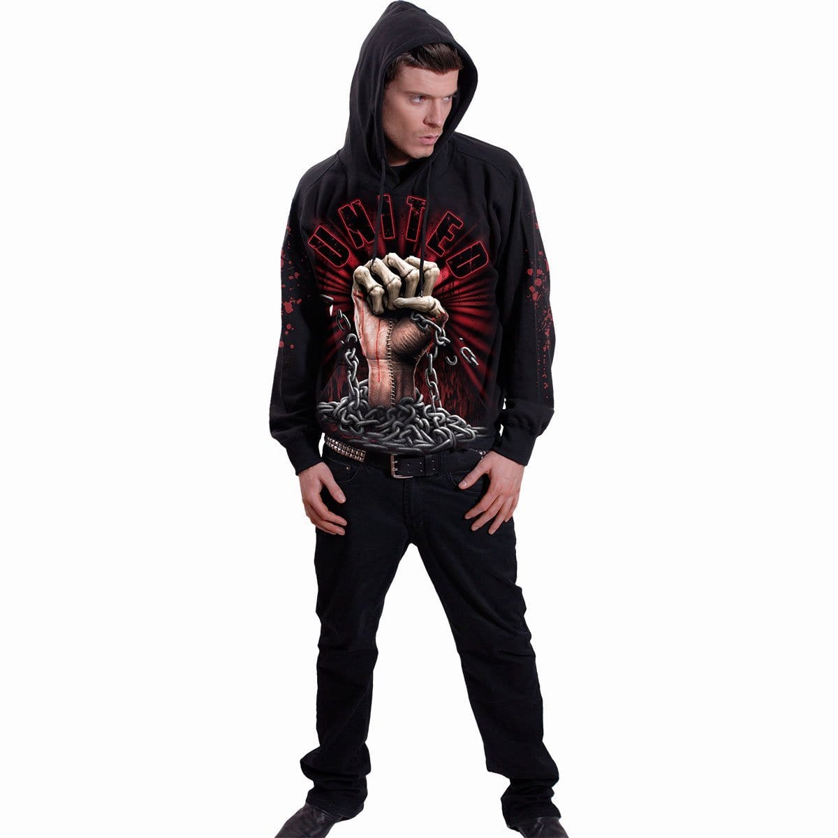 WE BLEED TOGETHER - Hoody Black - Spiral USA