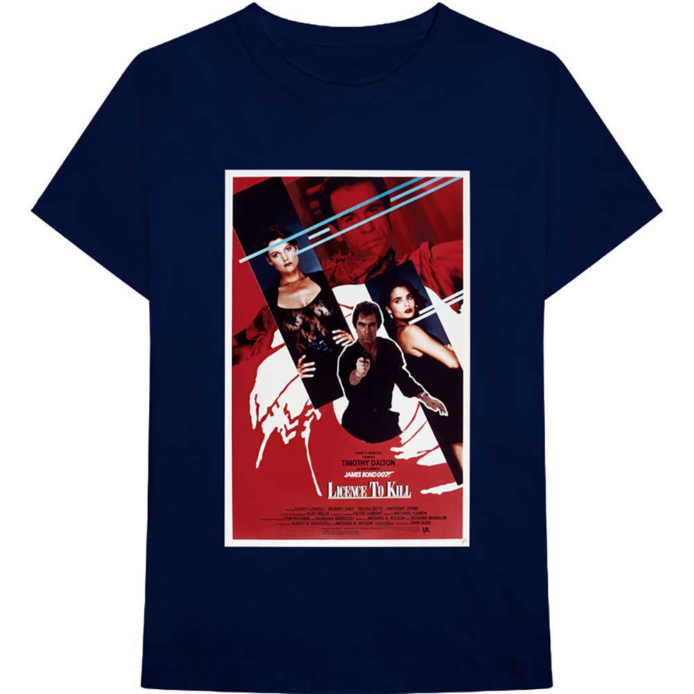 JAMES BOND 007 - LICENCE TO KILL POSTER - T-Shirt Blue