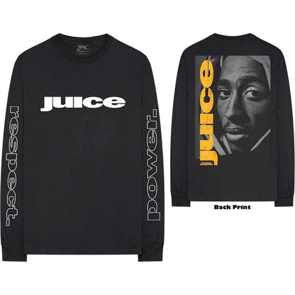 TUPAC - RESPECT - Long Sleeve T-Shirt Black