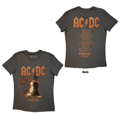 AC/DC - BELL LIGHTNING EU TOUR '25 - Ladies T-Shirt Grey