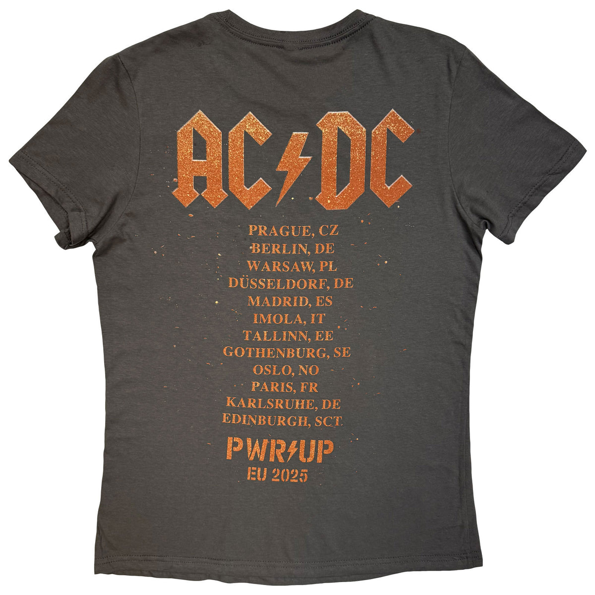 AC/DC - BELL LIGHTNING EU TOUR '25 - Ladies T-Shirt Grey