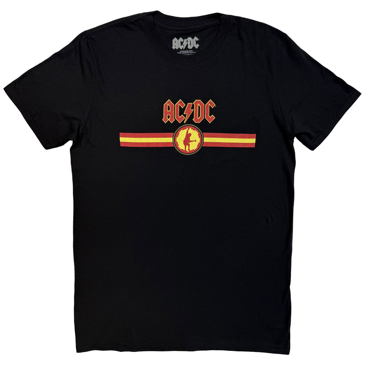 AC/DC - LOGO & STRIPE - T-Shirt Black