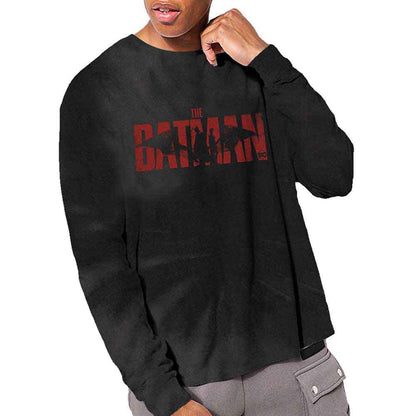 DC COMICS - THE BATMAN LOGO - Long Sleeve T-Shirt Black